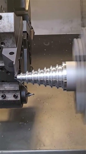 Amazing CNC Precision Turning Process! High-Speed Aluminum Shaft Machining with Exceptional Accuracy