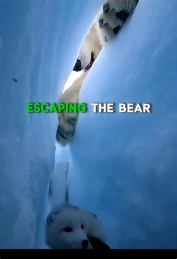 This Man Saved Foxes From The Polar Bear #fyp #polarbear #whitefox #fox #viral