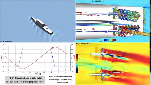 20/20 Zigzag maneuver of an ONR Tumblehome (ONRT) ship in CFD with FINE™/Marine