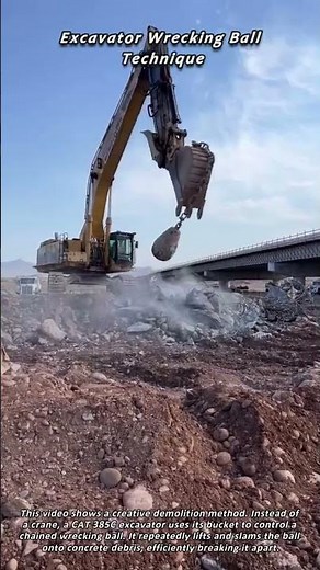 Excavator Wrecking Ball Technique