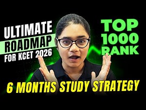 6-Month Study Strategy to Secure Top 1000 Rank 🚀 KCET 2026 Roadmap #kcet