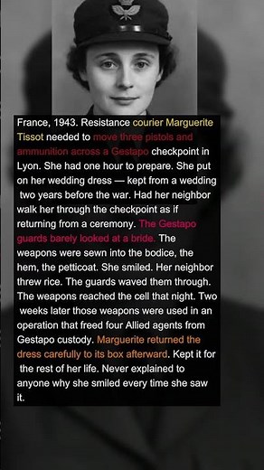 : She Carried Weapons for the Resistance Inside Her Wedding Dress | Military History Talks