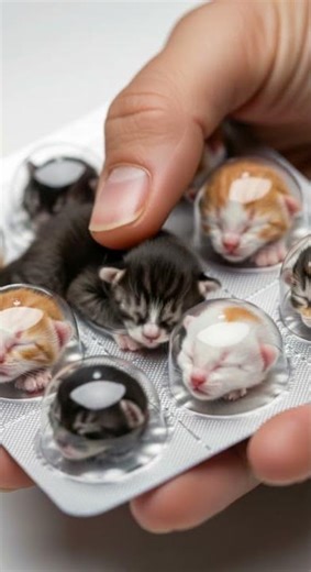 Look at That Tiny Black Bean! 😅 So small yet so fierce #cat #kitten #cute