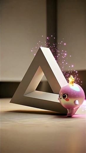 This shape can't exist… but your brain thinks it does 🔺 #Penrose triangle