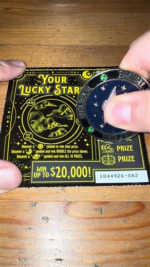 One & Done Your Lucky Stars California Lottery Scratchers🤞🍀🍀🍀