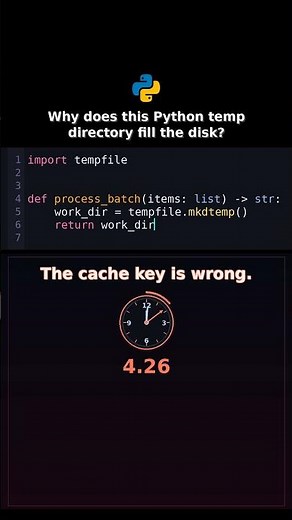 Why does this Python temp directory fill the disk? #whatswrongwiththispythoncode