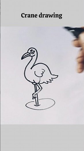 how to draw a crane step by step