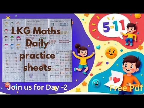 LKG/Nursery Math Daily Practice Sheet Day 2 | LKG Teaching Math Worksheet For 4+ Year Kids