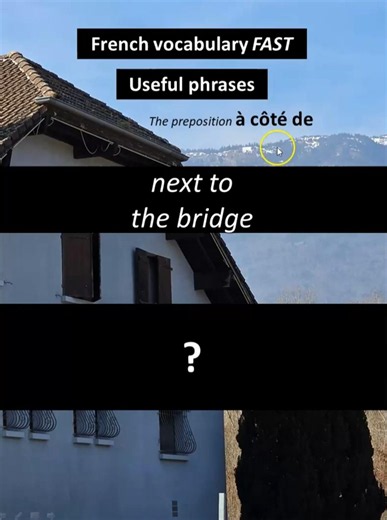 Next to the bridge / à...#french #frenchforbeginners #frenchvocabulary #frenchpronunciation