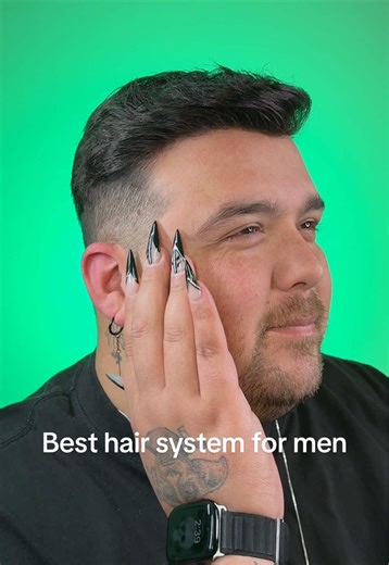 Toupee SLAY!!!!!! 💕🌈💅✨Full set of nails. Fresh toupee. Messy front, mid-fade. Confidence officially upgraded. #hairtransformation #toupee #california #beforeandafter #hair