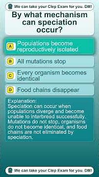 CLEP Biology Evolution