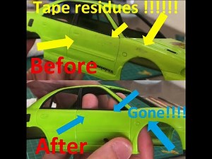 How to remove tape residue on 1/24 scale model cars EASILY !!!! | 1/24 EVO 3 build