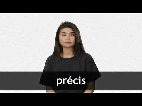 How to pronounce PRÉCIS in American English