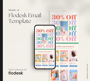 Colors 04 - Flodesk Email Template | Playful, Colorful, Fun Flodesk Email Template - Etsy Canada