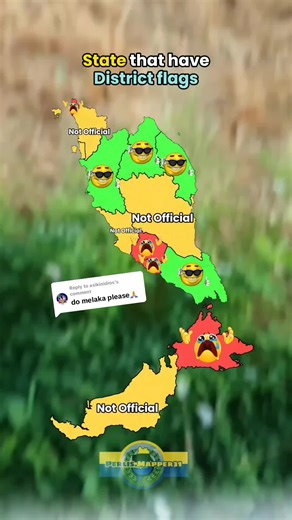 Mapping Daerah (District) Borders in Malaysia with Perlis Flag Emoji