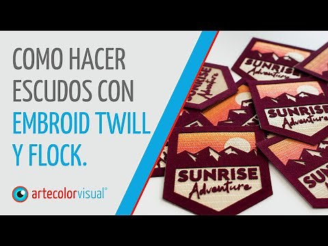Como hacer un escudo con Embroid Twill sublimado y vinilo Flock. 🔥🛡