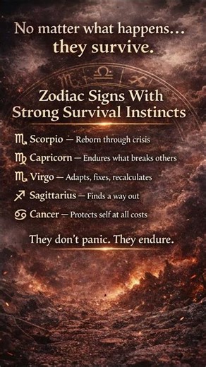 Zodiac Signs With the Strongest Survival Instincts 🧠🔥