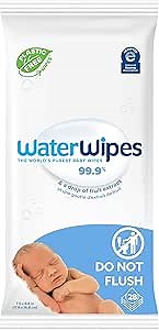 WaterWipes Sensitive+ Newborn & Baby Wipes, 3-In-1 Cleans, Cares, Protects, 99.9% Water, Unscented & Hypoallergenic, 28 Count