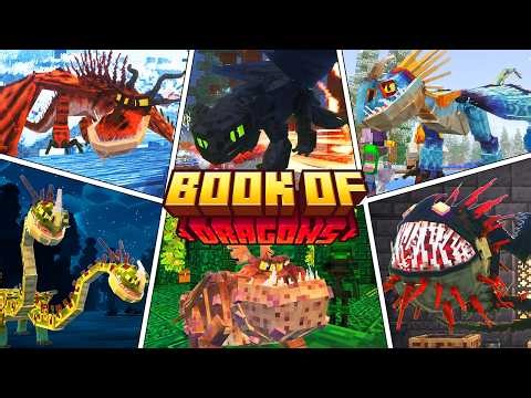 BEST MOD FOR TRAINING YOUR DRAGON IN MINECRAFT!!! | Book of Dragons Mod