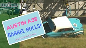 An Austin A35 driven by Ben Colburn barrel-rolled into the field after going wide in the St Mary's Trophy Part 2 race! Driver OK. #GoodwoodRevival | Goodwood Road & Racing