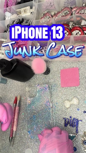 Create Your Own iPhone 13 Junk Case - Blue and Silver