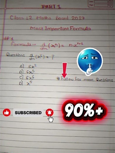 🔥 Class 12 Maths Most Important Formula | Avkalan Chapter 5 | UP Board 2027