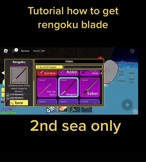 Tutorial: How to Get Rengoku Blade in Blox Fruits Game