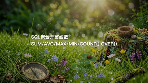 秒懂SQL聚合开窗函数！SUM/AVG/MAX/MIN/COUNT OVER()一学就会