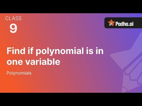 What is a Polynomial in One Variable? (The 2 Simple Rules) | NCERT |