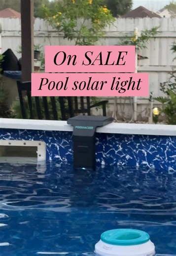 The perfect way to light up your pool at night using this solar clip on portable solar light. Comes with a remote control and you can program it or set it on a timer and pick so many different colors to use or rotate #poolhacker #poolsolarlight #abovegroundpool #abovegroundpoolsetup #tiktokshopmemorialday @Poolhacker_official