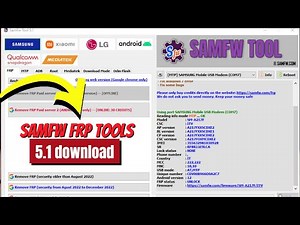 Learn SamFw Tool 5.1 || Today Samsung FRP Bypass Full Tutorial