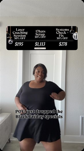 ✨ AVAILABLE NOW ✨ ■ LASER COACHING ■ $195 (REG. $475) This one-on-one, 2.5-hour coaching session is designed to help you cut through the clutter, identify what’s blocking your flow, and take decisive action toward your next breakthrough. Think of it as a VIP strategy day — concentrated into one powerful afternoon. 🚨 4 spots remaining. ■ 17hats CRM Setup ■ $1,113 (REG. 1,579) “Because your business should run even when you rest.” We’ll set up your entire CRM system so you can handle leads, contr