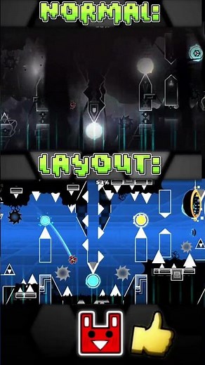Thinking space II Normal vs Layout 3 #geometrydash #gdupdate #gd #layout #extremedemon #top1