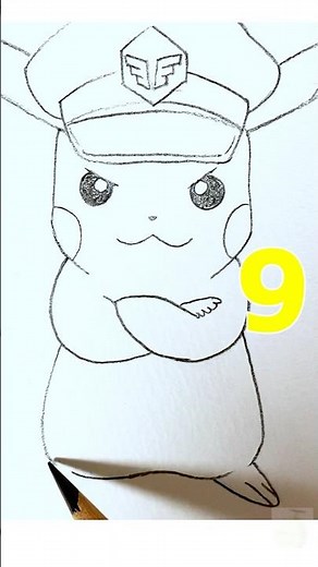 How to Draw Captain Pikachu in 10 Steps [Pokemon SV] #Pikachu #PokemonSV #HowToDraw