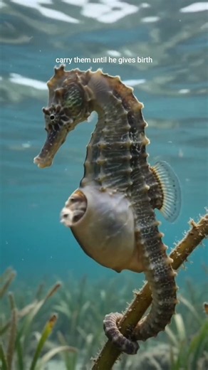 How male seahorses give birth? #wildlife #documentary #Seahorse #Shorts #WildlifeDocumentary