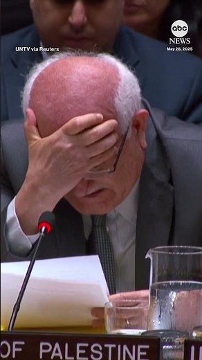 Palestinian ambassador to the United Nations overcome with emotion
