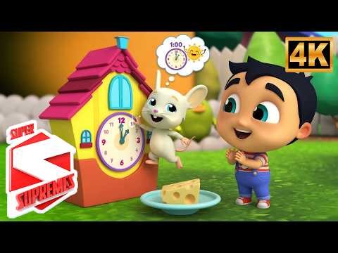 Ποιήματα Κινουμένων Σχεδίων Για Παιδιά Με Θέμα Το Hickory Dickory Dock - Super Supremes