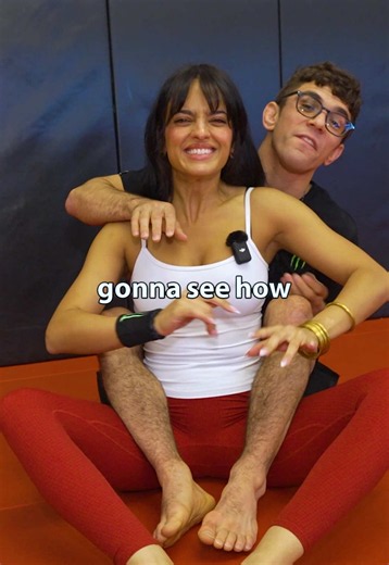 UFC Jiujitsu Champion Mikey Musumeci and Nina Drama do the submission challenge LMAO #ufc #ninadrama #mma #jiujitsu