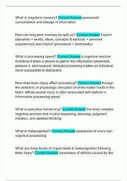 CBIS CERTIFIED BRAIN INJURY SPECIALIST EXAM 20252026 ACTUAL EXAM WITH A STUDY GUIDE AND PRACTICE EX