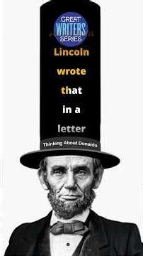 Thinking About Donaldo #abrahamlincoln #ralphwaldoemerson #funny #song @GreatWritersSeries #rain