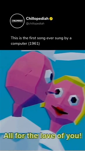 ChilloPediah on Instagram: "This is the first song ever sung by a computer (1961) Why does it sound so scary"