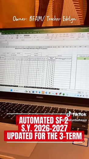Automated SF2 Template for S.Y. 2026–2027 (June–April)