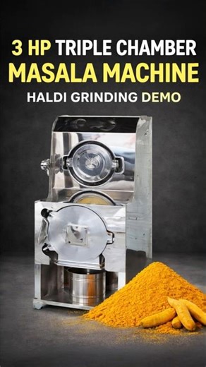 Haldi Grinding in Samruddhi 3HP Triple Chamber Pulverizer | Masala Machine Demo
