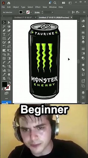 Adobe illustrator Tutorial New | Beginner Vs Pro #illustratortips #illustratortutorial #shorts