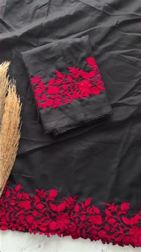 Tebby Orgenza With Contrast Red Color Thread Woke And SCLAP Border Blouse₹1599 vt