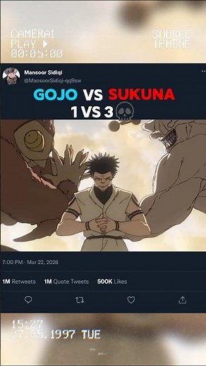 Gojo vs Sukuna 🔥#jujutsukaisen#jjk#gojo#sukuna