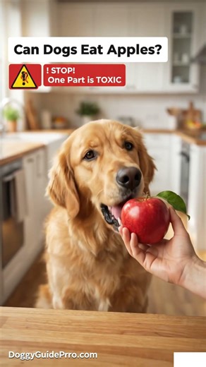 Can Dogs Eat Apples? 🍎 STOP! This Part is TOXIC! #Shorts