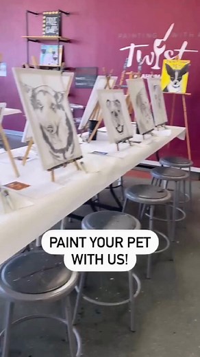 Memorialize your fur baby with a masterpiece you painted yourself! Our paint your pet sessions are our most unique offering! Send us a photo, we do the sketching, and walk you through it step by step! Join the pARTy by clicking the link to book now! | Painting with a Twist