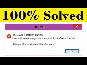 How To Fix There Was A Problem Starting || The Specified Module Could Not Be Found Windows 10/8/7