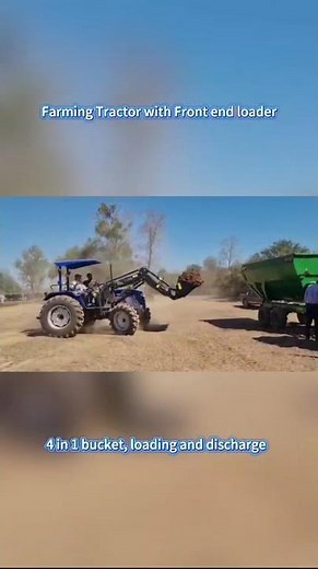 Farming Tractor Front End Loader, 4 in 1 bucket, food/straw loading and discharge, using in the farm